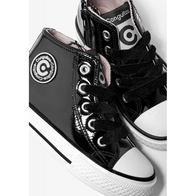 Conguitos Bebe High Top Sneakers Botin Sneakers Negro Conguitos